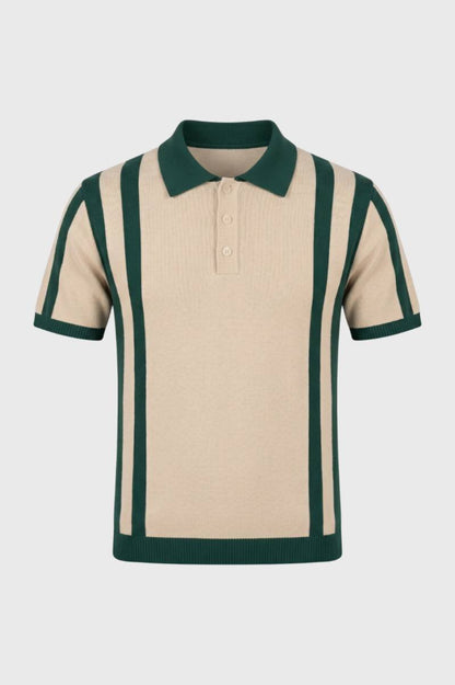 Polo Heren Regular Fit Gestreept Korte Mouwen Casual