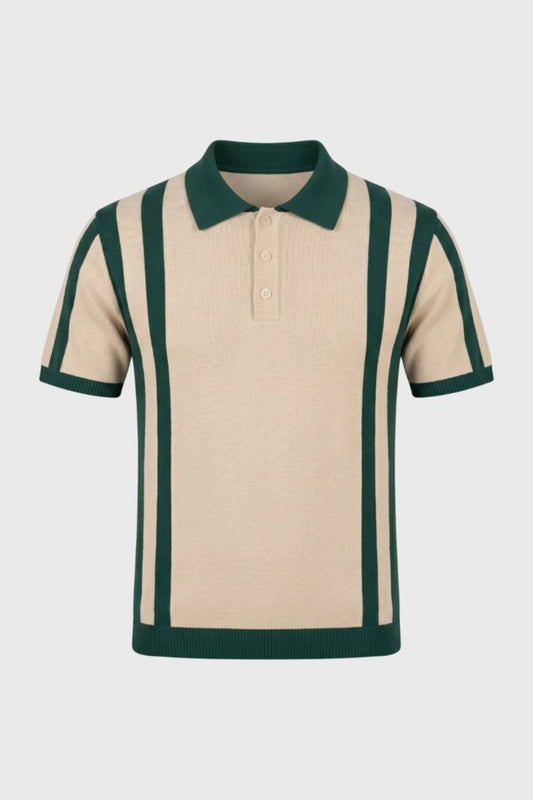 Polo Heren Regular Fit Gestreept Korte Mouwen Casual