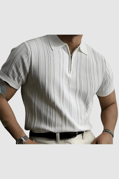 Polo Shirt Heren Muscle Fit V-Hals Ademend Casual