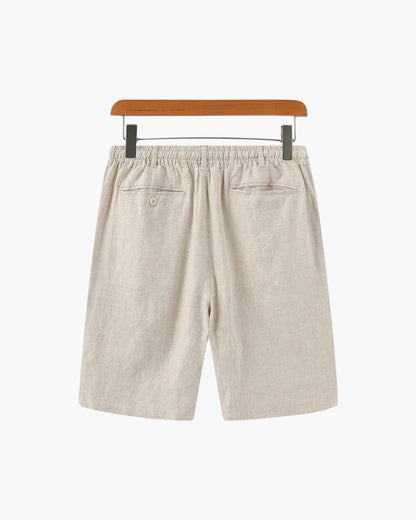 Shorts Heren Linnen Rechte Pasvorm Zomer Casual