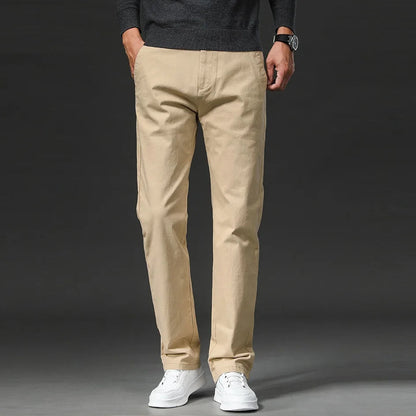 Stretch Chino Heren Slim Fit Casual Elastische Taille